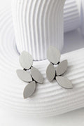 Kate Leaves Earrings Medium - Silver - Clip-On