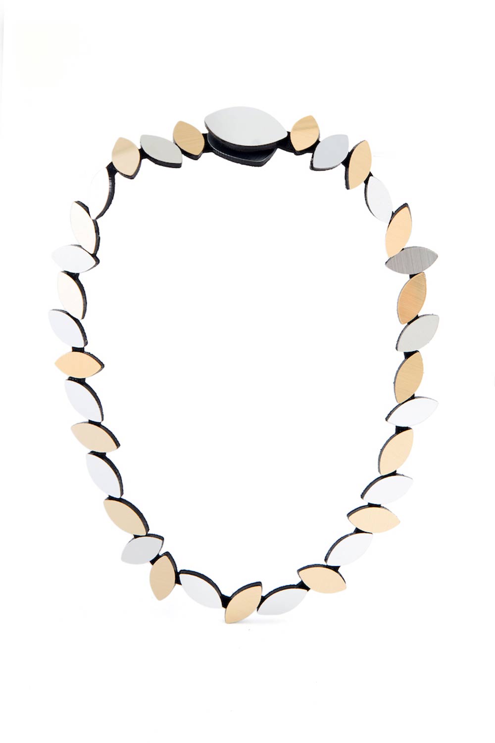 Kate Leaves Round Necklace - Silver/Gold
