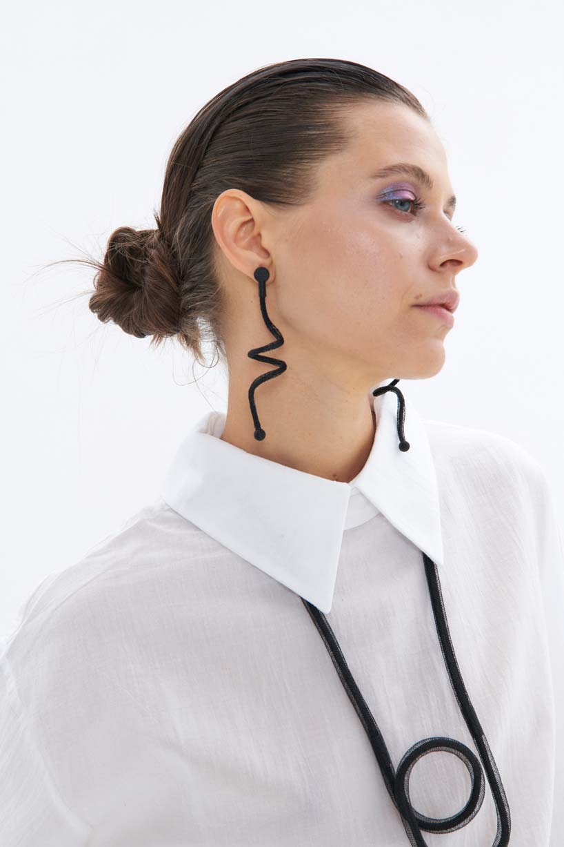 Life Spiral Earrings - Black