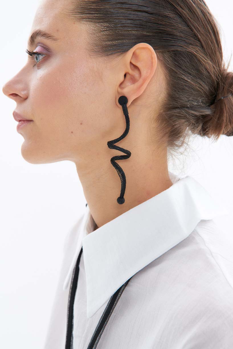 Life Spiral Earrings - Black