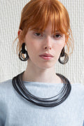 Life Necklace Round - Black/Gray/White