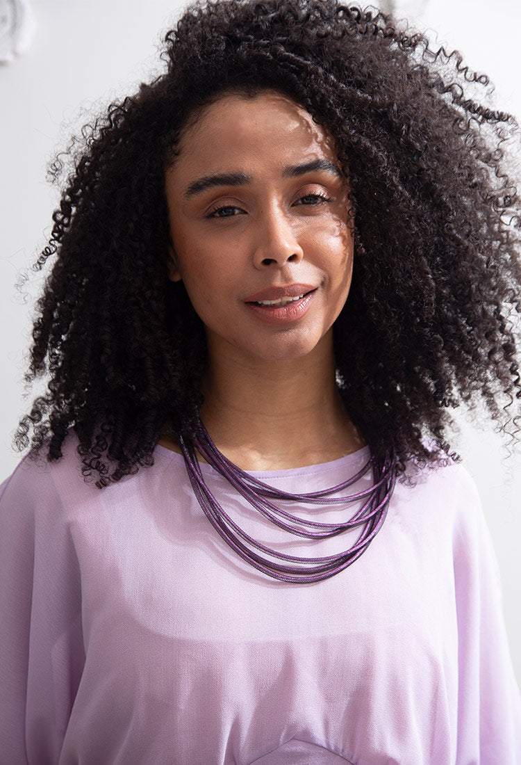 Life Necklace Round - Purple