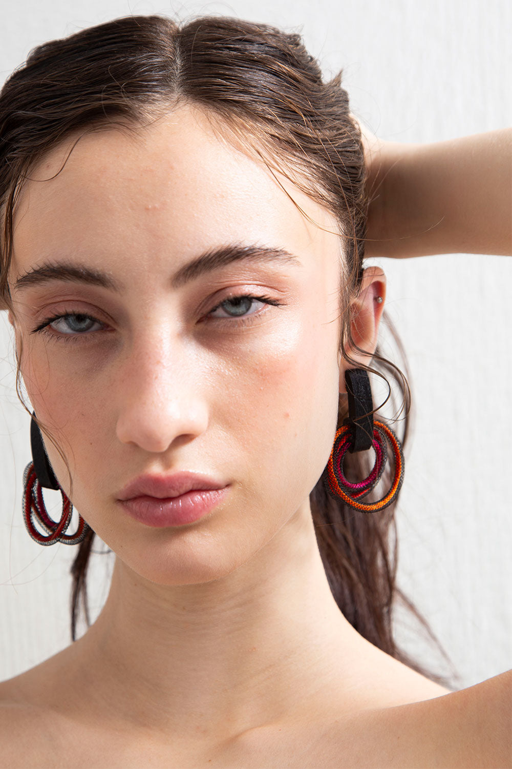 Life Circle Earrings -  Red/Pink