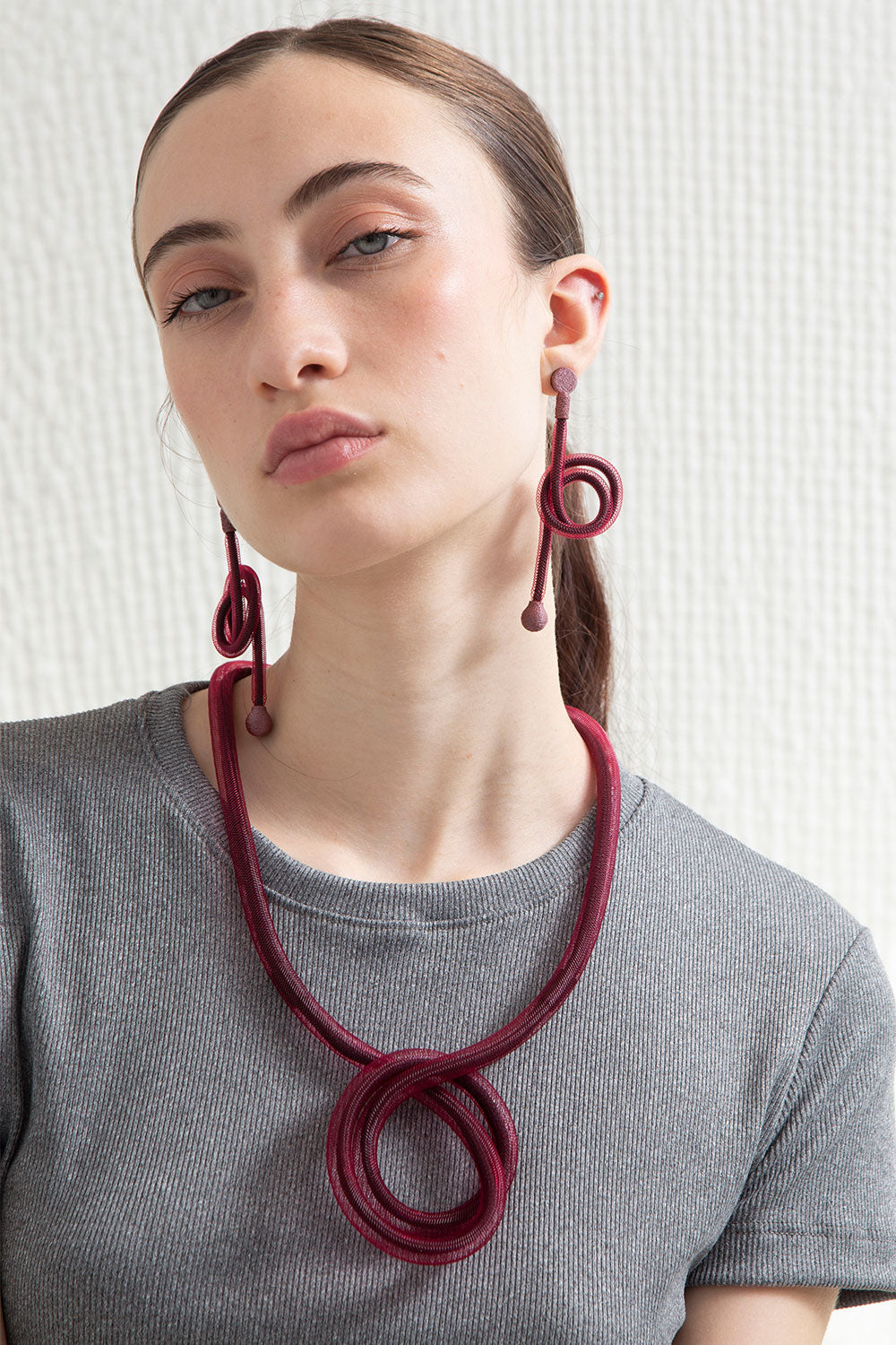 Life Necklace Medallion - Burgundy