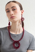 Life Necklace Medallion - Burgundy