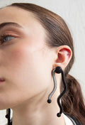 Life Earrings Waves - Black/White