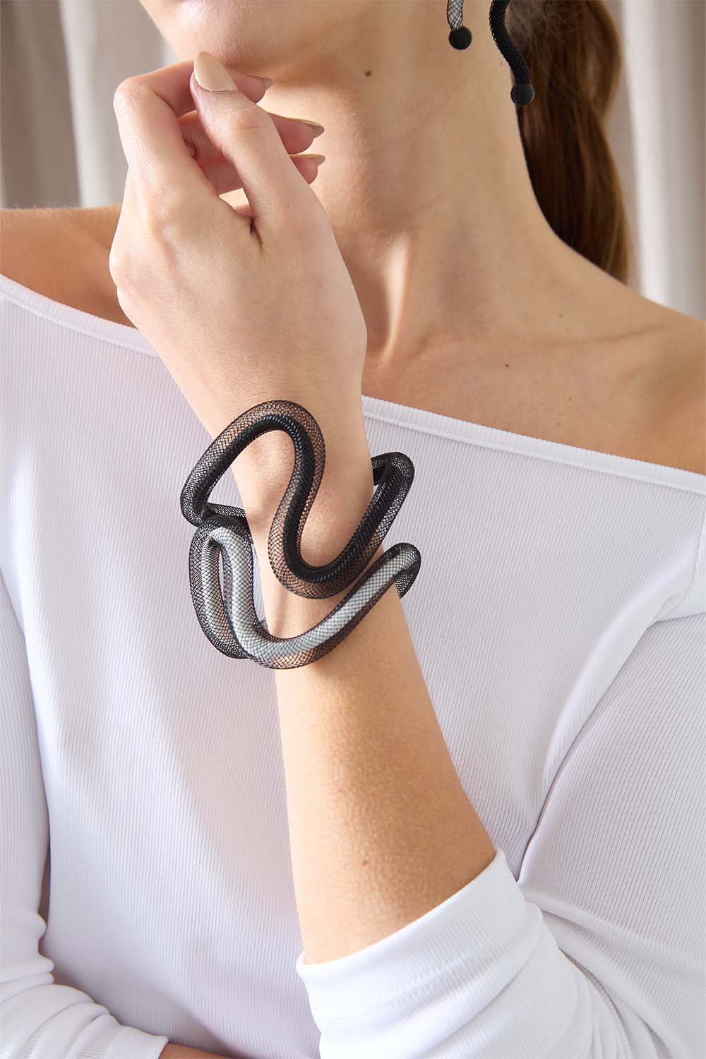 Life Bracelet Waves - Black/White