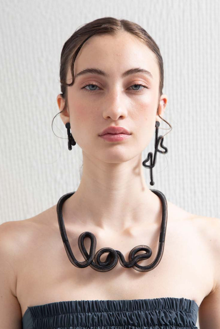 Life Earrings Love - Black