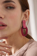 Miss Link Earrings Short - Burgundy