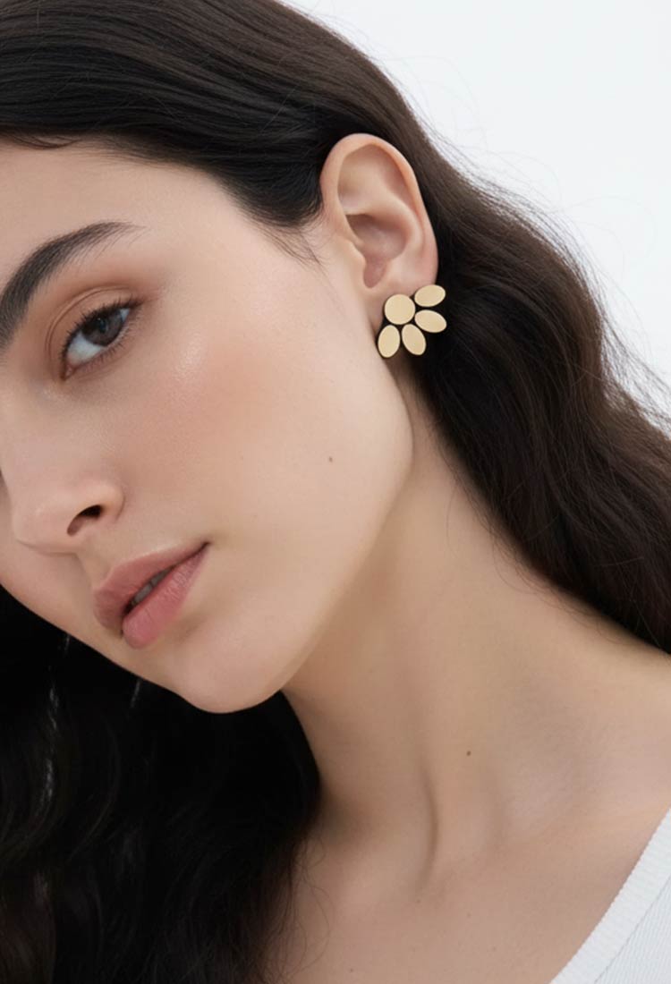 Organic Reflections Earrings Small - Gold