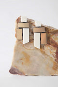Piet Earrings - Ivory/Gold