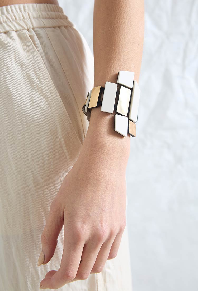 Piet Bracelet - Ivory/Gold