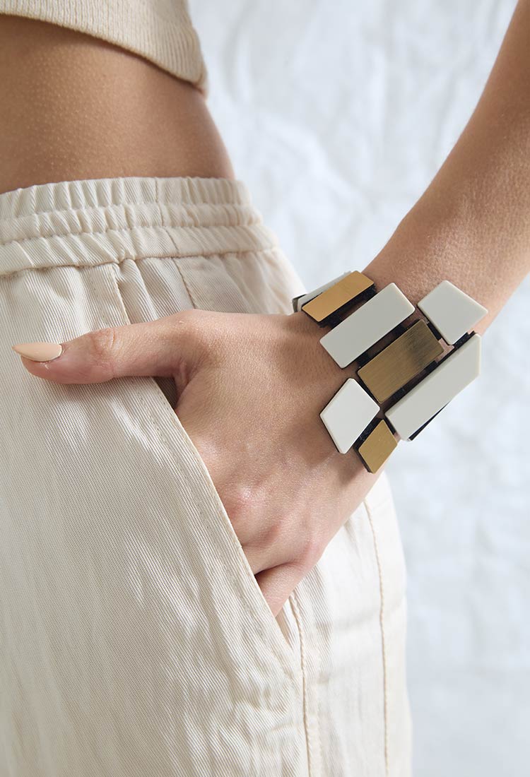 Piet Bracelet - Ivory/Gold