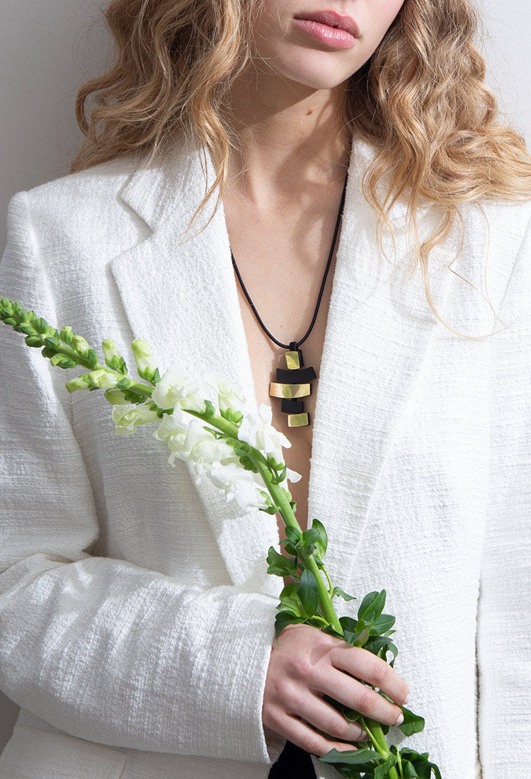 Piet Pendant - Black/Gold