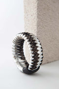 Rainbow Bracelet Woven - Silver/Black