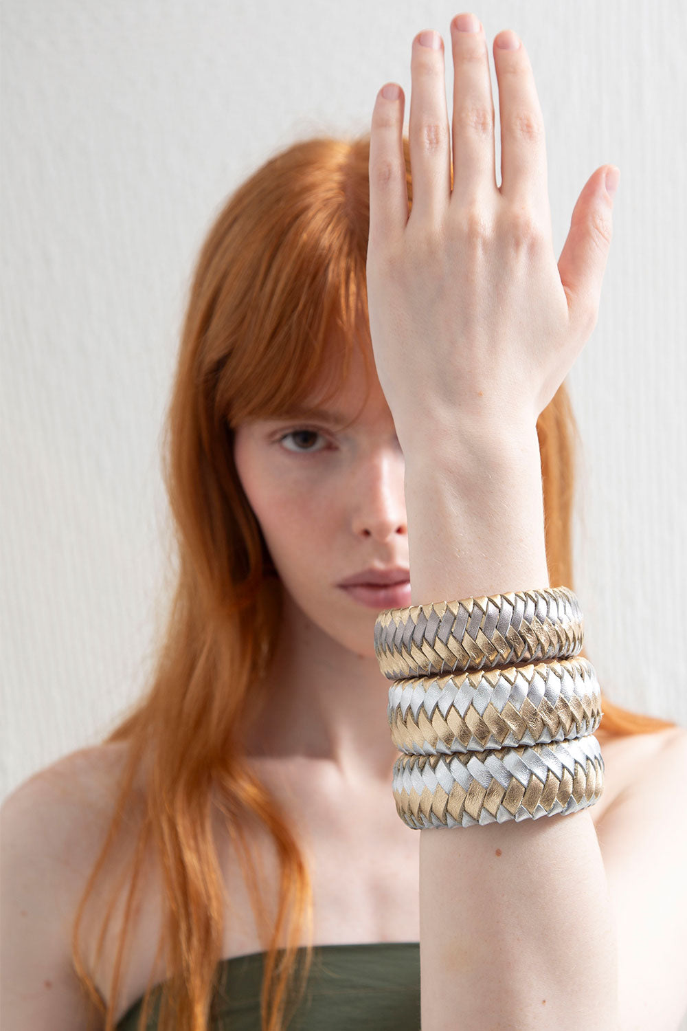 Rainbow Bracelet Woven - Silver/Gold