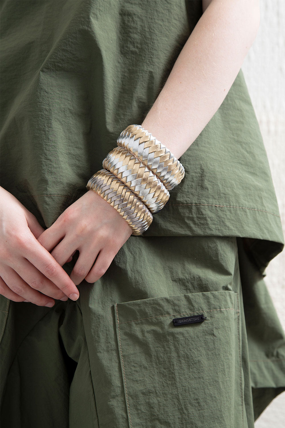 Rainbow Bracelet Woven - Silver/Gold