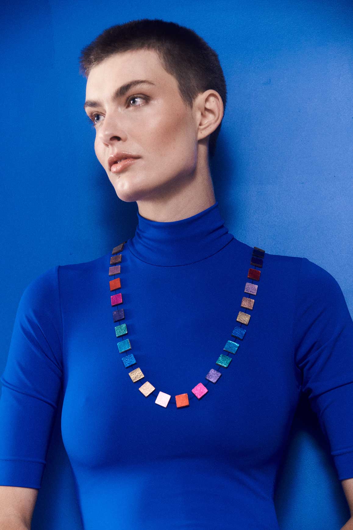Rainbow Necklace Square Long