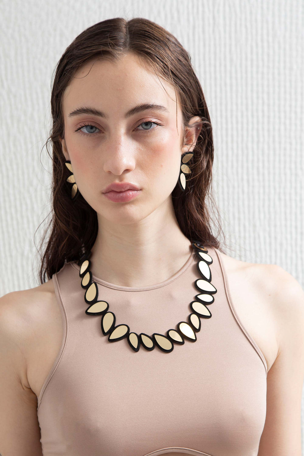Raindrop Necklace Round - Gold