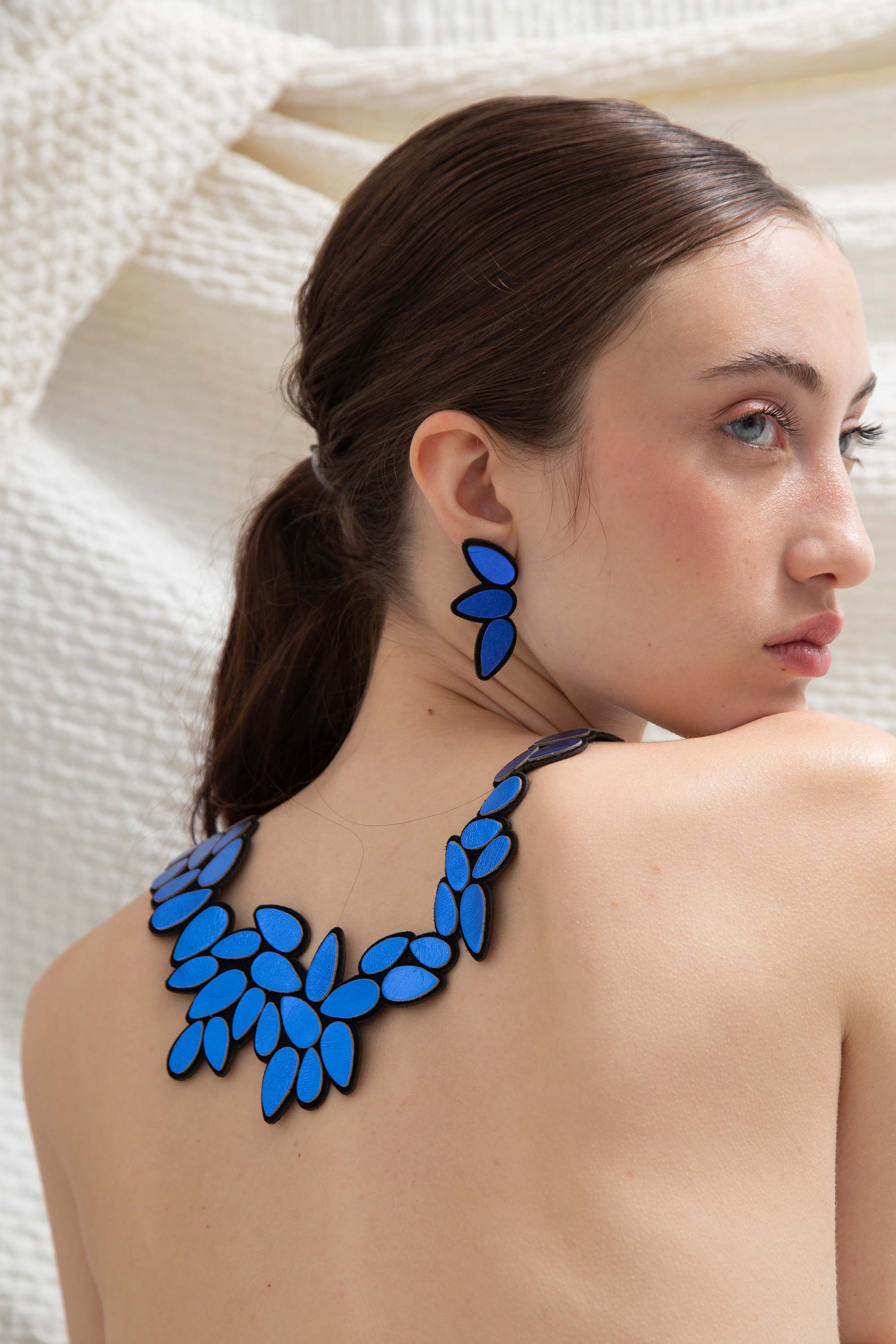 Raindrop Necklace Large - Blue
