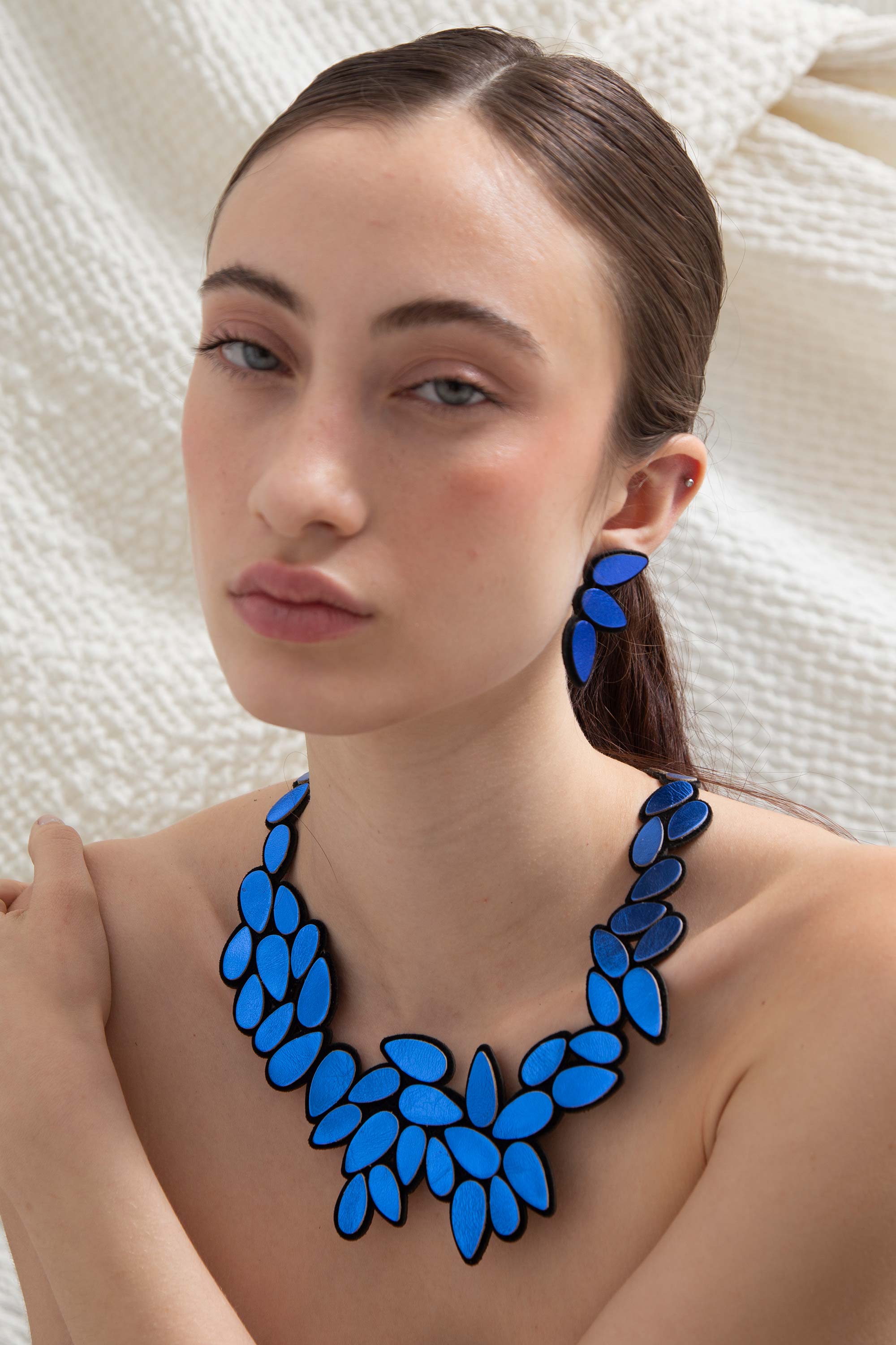 Raindrop Necklace Large - Blue