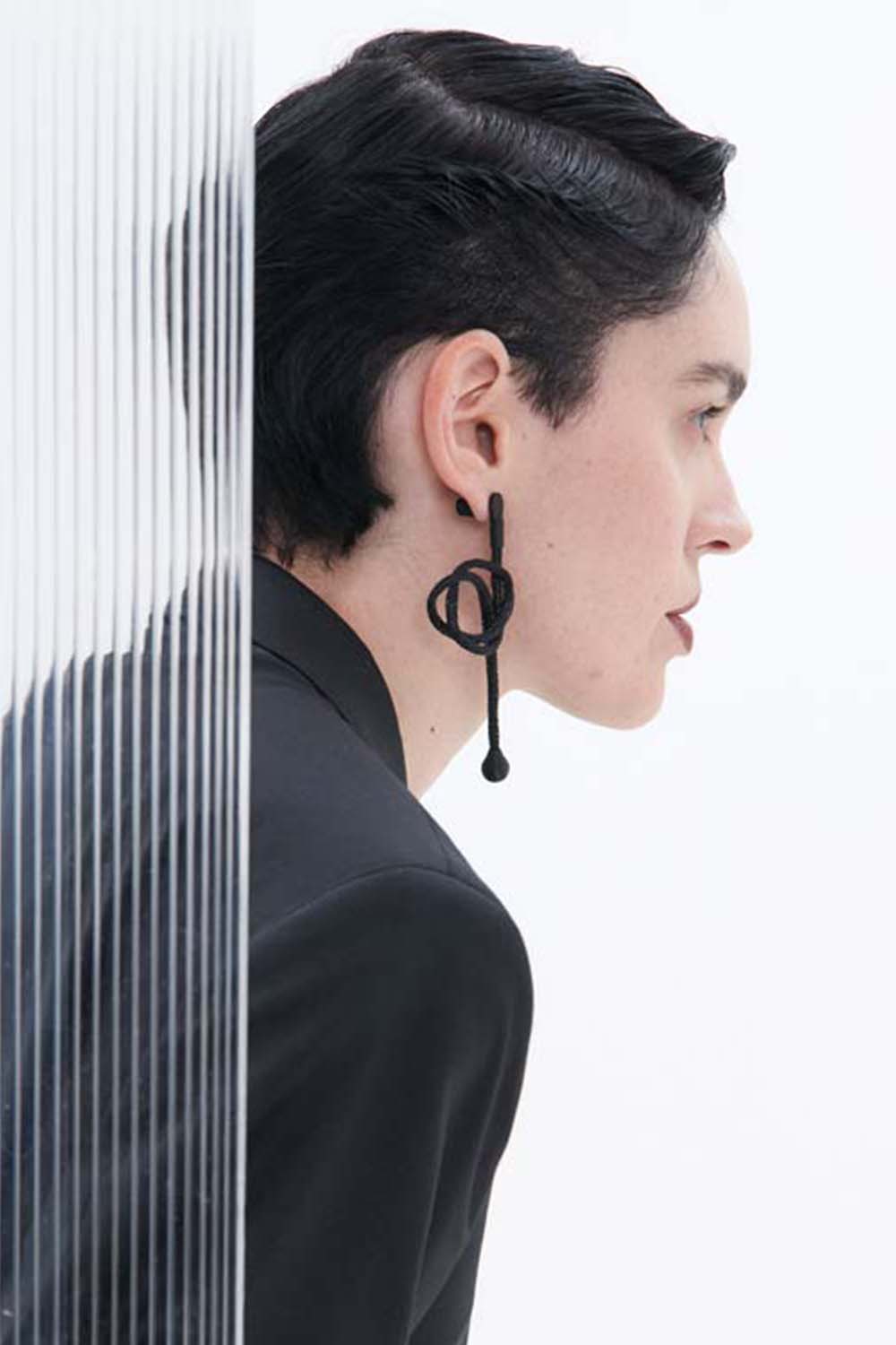 Life Knot Earrings - Black