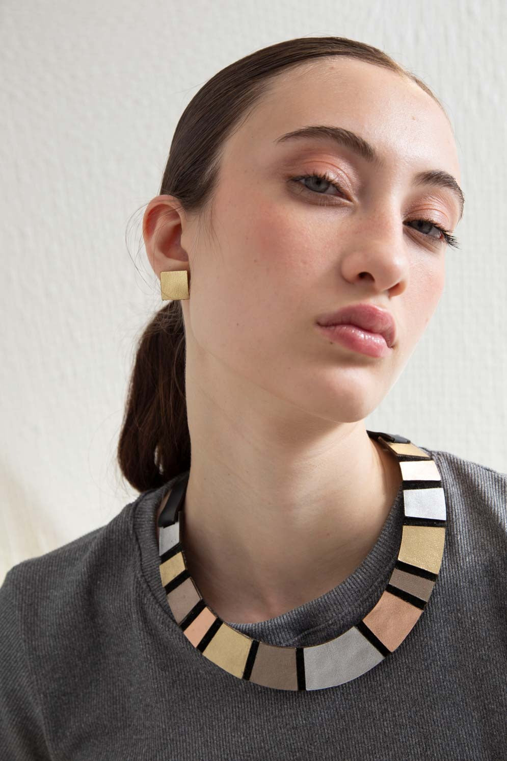 Rainbow Earrings Square - Gold