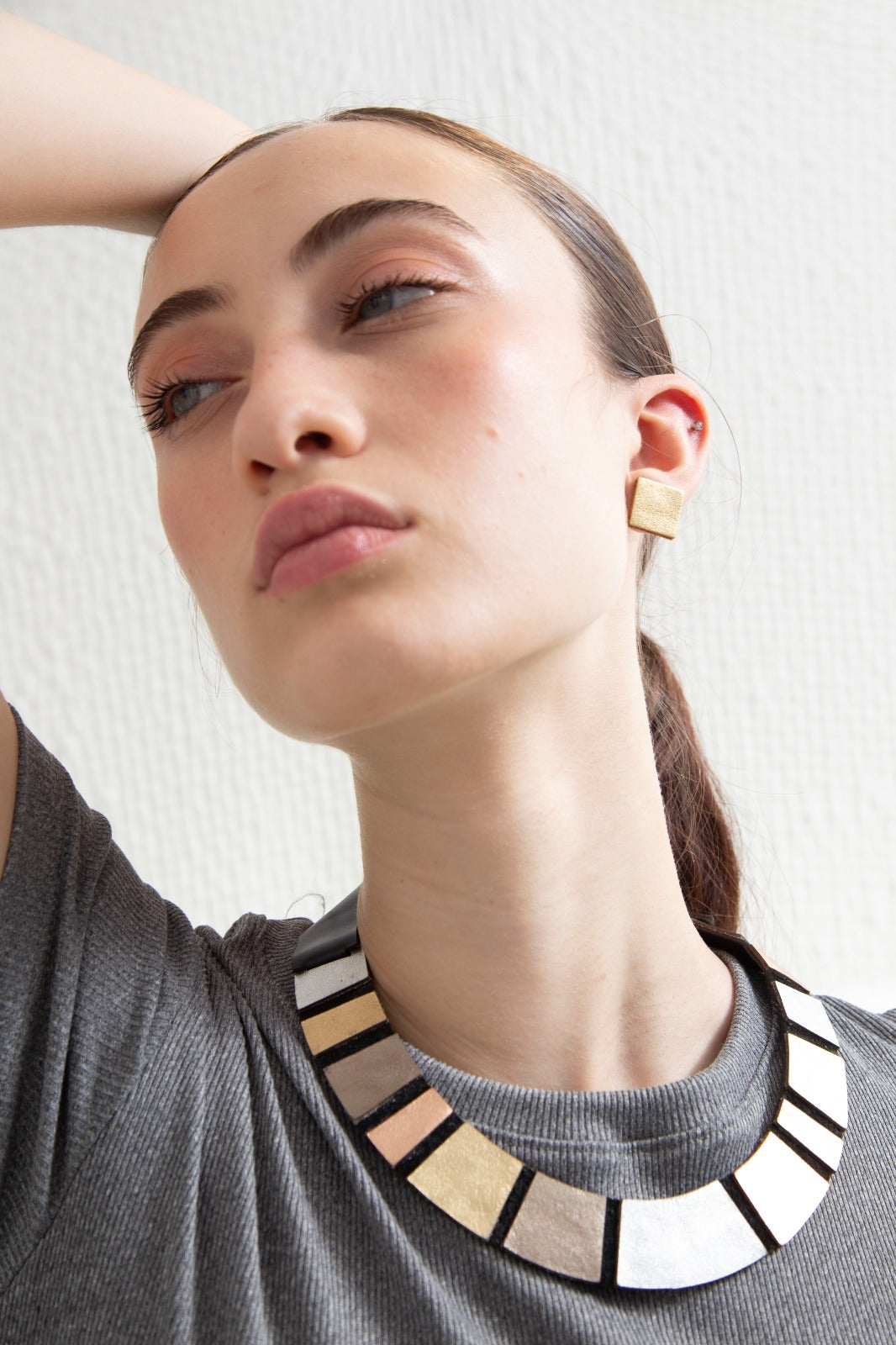 Rainbow Earrings Square - Gold