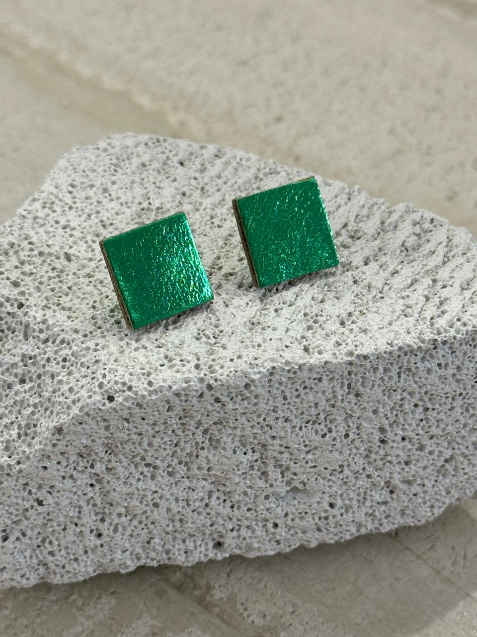 Rainbow Earrings Square - Gold