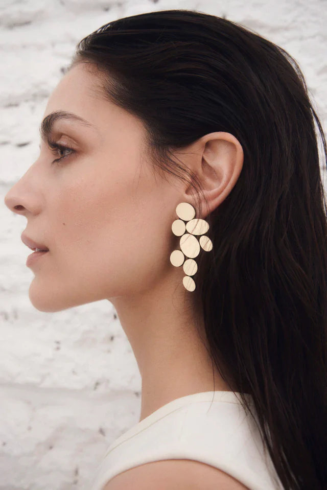 Organic Reflections Earrings Large - Gold