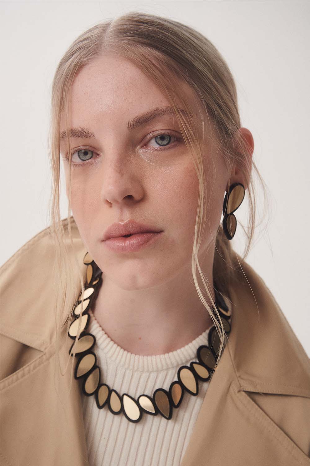 Raindrop Necklace Round - Gold